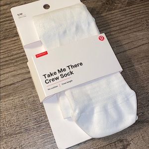 Lululemon Take Me There Crew Sock White S/M
